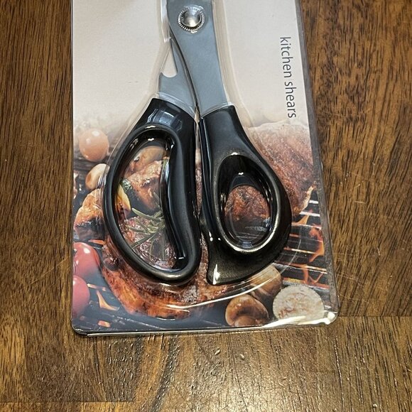 High Quality Kitchen Shears Curved Stainless Steel Blades Red & Black Handles - Picture 4 of 16